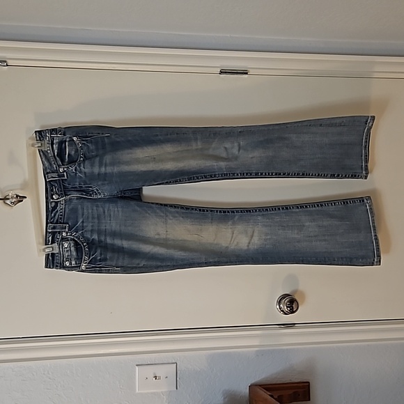 MISS ME Lace JE8005B2L Bootcut Light Wash Lowrise Jeans - Picture 10 of 11